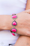 Vividly Vixen - Pink Bracelet - Paparazzi Accessories Bracelet Bedazzle Me Pretty Mobile Fashion Boutique