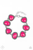 Vividly Vixen - Pink Bracelet - Paparazzi Accessories Bracelet Bedazzle Me Pretty Mobile Fashion Boutique