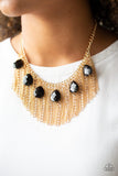 Vixen Conviction - Gold Necklace - Paparazzi Accessories Necklace Bedazzle Me Pretty Mobile Fashion Boutique