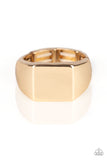 Void - Gold Ring - Paparazzi Accessories Ring Bedazzle Me Pretty Mobile Fashion Boutique