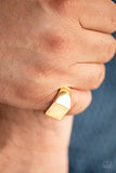 Void - Gold Ring - Paparazzi Accessories Ring Bedazzle Me Pretty Mobile Fashion Boutique