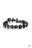 Volcanic Vacay - Silver Bracelet - Paparazzi Accessories Bracelet Bedazzle Me Pretty Mobile Fashion Boutique