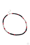Volcanic Valiance - Red Necklace - Paparazzi Accessories Necklace Bedazzle Me Pretty Mobile Fashion Boutique