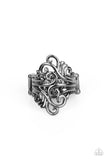 Voluptuous Vines - Black Ring - Paparazzi Accessories Ring Bedazzle Me Pretty Mobile Fashion Boutique