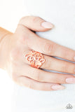 Voluptuous Vines - Copper Ring - Paparazzi Accessories Ring Bedazzle Me Pretty Mobile Fashion Boutique