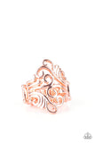 Voluptuous Vines - Copper Ring - Paparazzi Accessories Ring Bedazzle Me Pretty Mobile Fashion Boutique
