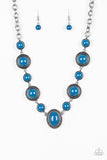 Voyager Vibes - Blue Necklace - Paparazzi Accessories Necklace Bedazzle Me Pretty Mobile Fashion Boutique