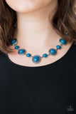Voyager Vibes - Blue Necklace - Paparazzi Accessories Necklace Bedazzle Me Pretty Mobile Fashion Boutique