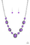 Voyager Vibes - Purple Necklace - Paparazzi Accessories Necklace Bedazzle Me Pretty Mobile Fashion Boutique