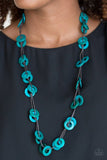 Waikiki Winds - Blue Necklace - Paparazzi Accessories Necklace Bedazzle Me Pretty Mobile Fashion Boutique