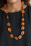 Waikiki Winds - Orange Necklace - Paparazzi Accessories Necklace Bedazzle Me Pretty Mobile Fashion Boutique