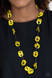 Waikiki Winds - Yellow Necklace - Paparazzi Accessories Necklace Bedazzle Me Pretty Mobile Fashion Boutique