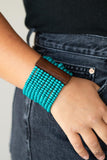 Waikiki Wonderland - Blue Bracelet - Paparazzi Accessories Bracelet Bedazzle Me Pretty Mobile Fashion Boutique
