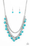 Wait and SEA - Blue Necklace - Paparazzi Accessories Necklace Bedazzle Me Pretty Mobile Fashion Boutique