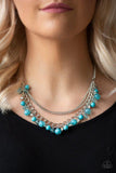 Wait and SEA - Blue Necklace - Paparazzi Accessories Necklace Bedazzle Me Pretty Mobile Fashion Boutique