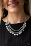 Wait and SEA - Silver Necklace - Paparazzi Accessories Necklace Bedazzle Me Pretty Mobile Fashion Boutique
