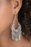 Walk On The Wildside - Red Earrings - Paparazzi Accessories Earrings Bedazzle Me Pretty Mobile Fashion Boutique
