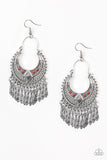 Walk On The Wildside - Red Earrings - Paparazzi Accessories Earrings Bedazzle Me Pretty Mobile Fashion Boutique