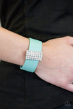Walk The CATWALK - Green Bracelet - Paparazzi Accessories Bracelet Bedazzle Me Pretty Mobile Fashion Boutique