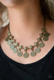 Walk The Plank - Brass Necklace - Paparazzi Accessories Necklace Bedazzle Me Pretty Mobile Fashion Boutique