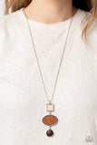 Walk the TWINE - Brown Necklace - Paparazzi Accessories Necklace Bedazzle Me Pretty Mobile Fashion Boutique