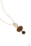 Walk the TWINE - Gold Necklace - Paparazzi Accessories Necklace Bedazzle Me Pretty Mobile Fashion Boutique