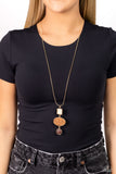 Walk the TWINE - Gold Necklace - Paparazzi Accessories Necklace Bedazzle Me Pretty Mobile Fashion Boutique