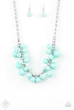 Walk This BROADWAY - Blue Necklace - Paparazzi Accessories Necklace Bedazzle Me Pretty Mobile Fashion Boutique