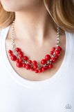 Walk This BROADWAY- Red Necklace - Paparazzi Accessories Necklace Bedazzle Me Pretty Mobile Fashion Boutique