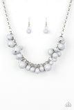 Walk This BROADWAY - Silver Necklace - Paparazzi Accessories Necklace Bedazzle Me Pretty Mobile Fashion Boutique