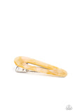 Walking on HAIR - Yellow Hair Clip - Paparazzi Accessories Hair Clip Bedazzle Me Pretty Mobile Fashion Boutique