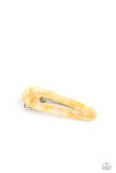 Walking on HAIR - Yellow Hair Clip - Paparazzi Accessories Hair Clip Bedazzle Me Pretty Mobile Fashion Boutique
