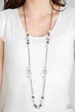 Wall Street Waltz - Black Necklace - Paparazzi Accessories Necklace Bedazzle Me Pretty Mobile Fashion Boutique