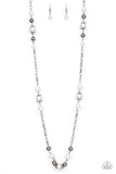 Wall Street Waltz - Black Necklace - Paparazzi Accessories Necklace Bedazzle Me Pretty Mobile Fashion Boutique