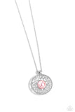 Wall Street Web - Pink Necklace - Paparazzi Accessories Necklace Bedazzle Me Pretty Mobile Fashion Boutique