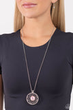 Wall Street Web - Pink Necklace - Paparazzi Accessories Necklace Bedazzle Me Pretty Mobile Fashion Boutique