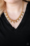 Wall Street Winner - Gold Necklace - Paparazzi Accessories Necklace Bedazzle Me Pretty Mobile Fashion Boutique