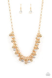Wall Street Winner - Gold Necklace - Paparazzi Accessories Necklace Bedazzle Me Pretty Mobile Fashion Boutique