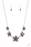 Wallflower Wonderland - Pink Necklace - Paparazzi Accessories Necklace Bedazzle Me Pretty Mobile Fashion Boutique