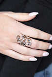 Waltzing Wonders - Brown Ring - Paparazzi Accessories Ring Bedazzle Me Pretty Mobile Fashion Boutique4/22