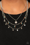 Wandering Wonder - Orange Necklace - Paparazzi Accessories Necklace Bedazzle Me Pretty Mobile Fashion Boutique