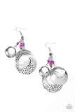 Wanderlust Garden - Purple Earrings - Paparazzi Accessories Earrings Bedazzle Me Pretty Mobile Fashion Boutique