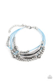 Wanderlust Wanderess - Blue Bracelet - Paparazzi Accessories Bracelet Bedazzle Me Pretty Mobile Fashion Boutique