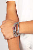Wanderlust Wanderess - Blue Bracelet - Paparazzi Accessories Bracelet Bedazzle Me Pretty Mobile Fashion Boutique