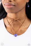 Wanderlust Wardrobe - Blue Necklace - Paparazzi Accessories Necklace Bedazzle Me Pretty Mobile Fashion Boutique
