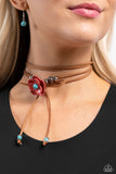 Wanderlust Wrap - Blue Necklace - Paparazzi Accessories Necklace Bedazzle Me Pretty Mobile Fashion Boutique