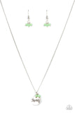 Warm My Heart - Green Necklace - Paparazzi Accessories Necklace Bedazzle Me Pretty Mobile Fashion Boutique-MOM