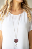 Warmhearted Glow - Purple Lanyard - Paparazzi Accessories Lanyard Bedazzle Me Pretty Mobile Fashion Boutique
