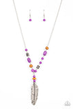 Watch Me Fly - Purple Necklace - Paparazzi Accessories Necklace Bedazzle Me Pretty Mobile Fashion Boutique