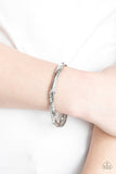 Watch Out For Ice - White Bracelet - Paparazzi Accessories Bracelet Bedazzle Me Pretty Mobile Fashion Boutique